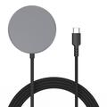 Caricabatterie Qi2 MagSafe YF-M5C da 15W per iPhone 12-17 - Nero