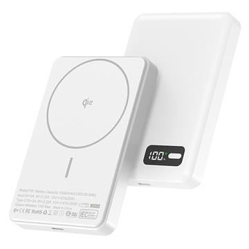 YF-P30 Banca di alimentazione compatibile con MagSafe da 10000mAh con porta USB-C PD da 30W - Bianco