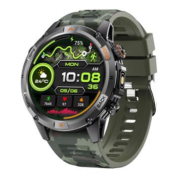 YK15 IP68 Orologio intelligente impermeabile per esterni con chiamata Bluetooth - Verde mimetico