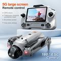 YL059 Drone pieghevole GPS con schermo da 4.3" remoto - Grigio chiaro