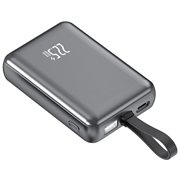 YM-1254 Mini power bank con cavo integrato - 20000mAh - Ossidazione