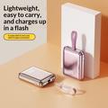 YM-1254 Mini power bank con cavo integrato - 20000mAh - Oro rosa
