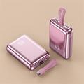 YM-1254 Mini power bank con cavo integrato - 20000mAh - Oro rosa