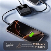 YM-1422 Mini Power Bank 20000mAh - Cavi USB-C e Lightning - Nero