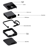 YM-1422 Mini Power Bank 20000mAh - Cavi USB-C e Lightning - Nero
