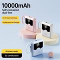 YM-1422 Mini power bank da 20000mAh - Cavi USB-C e Lightning - Rosa