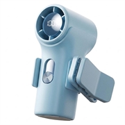 YS-G10 Mini ventilatore portatile da agganciare con display digitale - Blu