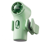 YS-G10 Mini ventilatore portatile da agganciare con display digitale - Verde