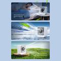 Ventilatore da tavolo ricaricabile via USB YS-G7 con 8 velocità - Bianco