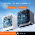 Ventilatore da tavolo ricaricabile via USB YS-G7 con 8 velocità - Bianco