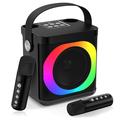 YS307 Home Karaoke Speaker Bluetooth Altoparlante luminoso RGB con 2 microfoni
