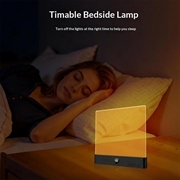 Lampada da comodino LED in acrilico trasparente YSJ-019 Plus - Ricarica Type-C - Nero