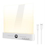 Lampada da comodino LED in acrilico trasparente YSJ-019 Plus - Ricarica Type-C