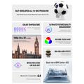 Mini proiettore YT600 Football Design - Android 13, WiFi 6 - Bianco / Nero