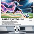 Mini proiettore YT600 Football Design - Android 13, WiFi 6 - Bianco / Nero