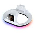 YZC-523 Base di ricarica doppia per controller PS5/PS5 Edge - Base RGB, display OLED - Bianco
