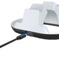 YZC-523 Base di ricarica doppia per controller PS5/PS5 Edge - Base RGB, display OLED - Bianco