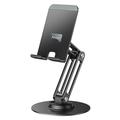 Yesido C300 Supporto da tavolo in lega di alluminio per telefono e tablet - Nero
