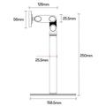 Yesido C303 - Supporto da tavolo magnetico girevole e regolabile a 360° per telefono - Nero