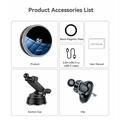 Caricabatterie wireless magnetico per auto Yesido C326 Qi2 da 25W con sistema di raffreddamento - Nero