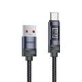 Cavo USB-C Yesido CA138C da 66W con ricarica rapida e display digitale - 1.2m - Nero