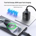 Cavo USB-C Yesido CA138C da 66W con ricarica rapida e display digitale - 1.2m - Nero