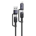 Cavo di ricarica 4 in 1 Yesido CA200 - Da USB-A/USB-C a USB-C/Lightning - Nero