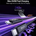 Cavo USB-C Yesido CA211 Thunderbolt 5 - Ricarica rapida da 240W, video a 16K, 80 Gbps, 1m - Nero