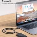 Cavo USB-C Yesido CA211 Thunderbolt 5 - Ricarica rapida da 240W, video a 16K, 80 Gbps, 1m - Nero