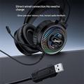 Cuffie da gioco RGB con cavo Yesido EK06 - Nero