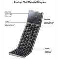 Tastiera wireless Yesido KB49 a tre ante con touchpad, tastierino numerico e supporto - Inglese