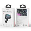 Caricabatteria da auto Yesido Y75 a 3 porte con display TFT - 105W - Nero