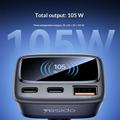 Caricabatteria da auto Yesido Y75 a 3 porte con display TFT - 105W - Nero