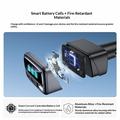Caricabatteria da auto Yesido Y75 a 3 porte con display TFT - 105W - Nero