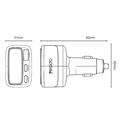 Caricabatteria da auto Yesido Y75 a 3 porte con display TFT - 105W - Nero