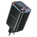 Yesido YC100 67W Caricabatterie rapido con cavo USB-C retrattile - Nero