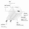 Yesido YC103 Caricatore da muro USB-C PD GaN da 35W - Bianco