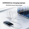 Yesido YC109 Caricabatterie doppio USB-C PD da 45W con cavo USB-C - Bianco