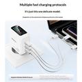 Caricabatterie Yesido YC114 da 140W con tecnologia GaN - 2x USB-C, USB-A, display TFT - Bianco