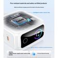 Caricabatterie Yesido YC114 da 140W con tecnologia GaN - 2x USB-C, USB-A, display TFT - Bianco