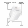 Caricabatterie Yesido YC117 da 60W con tecnologia GaN e cavo USB-C - Bianco