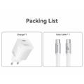 Caricabatterie Yesido YC117 da 60W con tecnologia GaN e cavo USB-C - Bianco