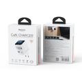 Caricabatterie rapido Yesido YC123 da 70W con tecnologia GaN - Display TFT, 2x USB-C, USB-A, cavo USB-C da 70cm - Bianco