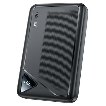 Yesido YP82 10000mAh Banca di potenza con display digitale - 22.5W, 2x USB-A, USB-C - Nero