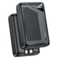 Yesido YP85 20000mAh Power Bank con cavi Type-C e Lightning integrati - 22.5W - Nero