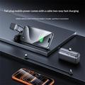 Power bank Yesido YP99 da 10000mAh con cavo USB-C-Lightning integrato - Nero