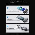 Power bank Yesido YP99 da 10000mAh con cavo USB-C-Lightning integrato - Nero
