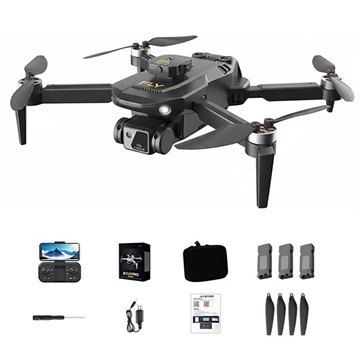 Drone gimbal Z102 EIS con doppia fotocamera, flusso ottico - Nero