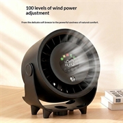 Ventilatore da tavolo 2 in 1 Z6 con funzione umidificatore - Ricaricabile tramite USB - Nero