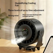 Ventilatore da tavolo 2 in 1 Z6 con funzione umidificatore - Ricaricabile tramite USB - Nero